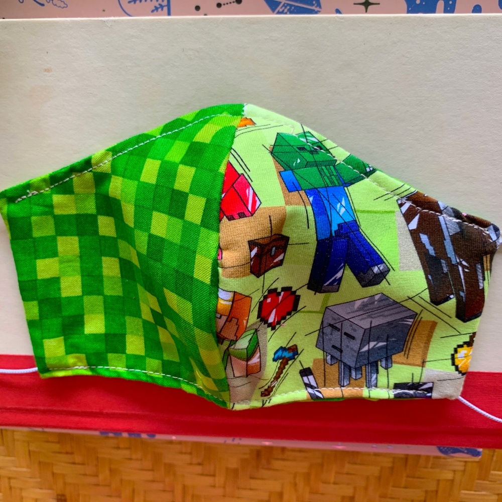 Sold on ETSY Minecraft Face Mask - Picture 3 of 6